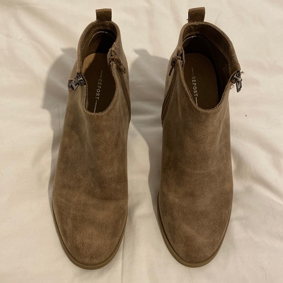 Taupe Report Footwear Ankle Booties Size 9 - Picture 1 of 3